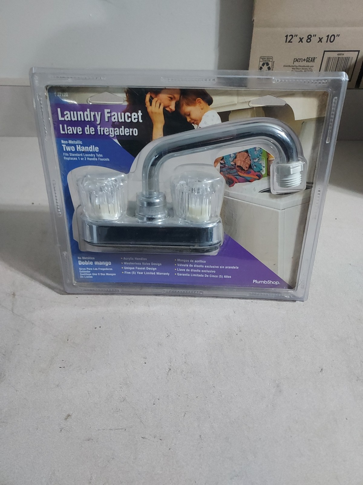 Ps7120 Laundry Faucet Non- Metallic Two Handle.