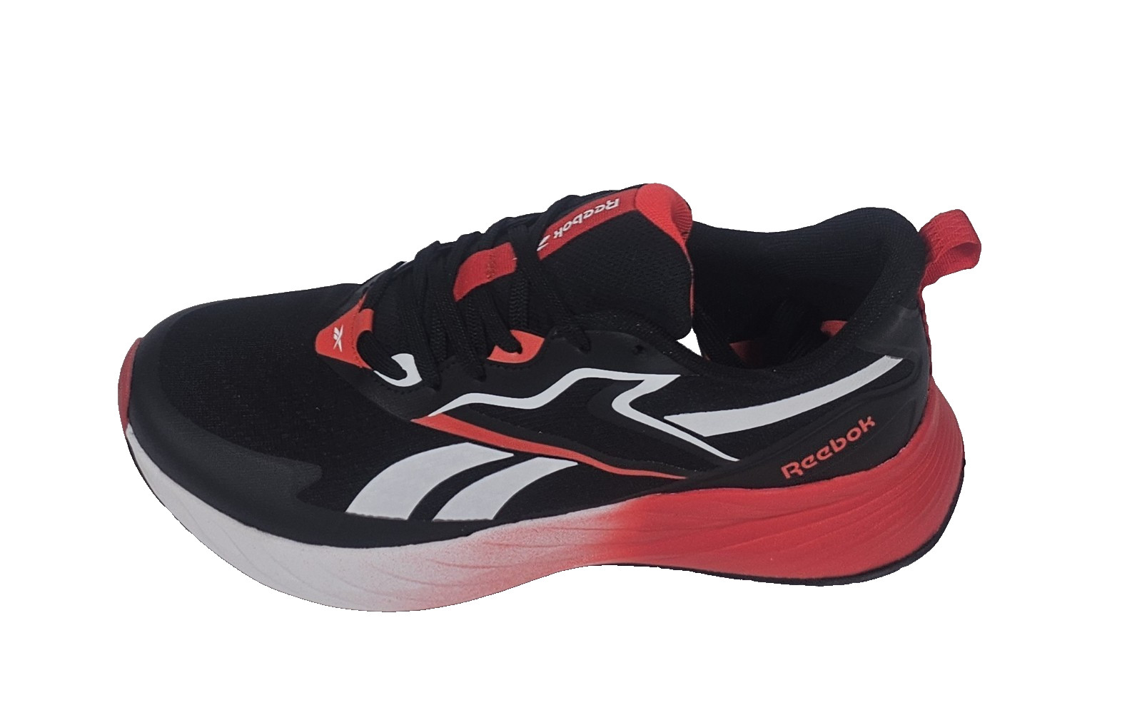 Men's Running Shoes 10.5 Reebok Verse Black White Red Athletic Sneakers Cushion