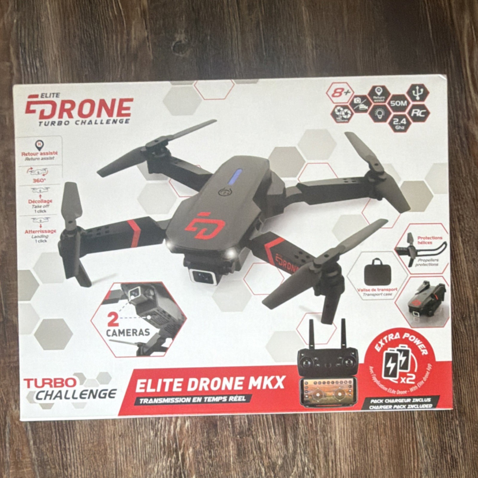 Turbo Challenge Elite Drone MKX Quadcopter Dual Cameras Electric Ready to Fly