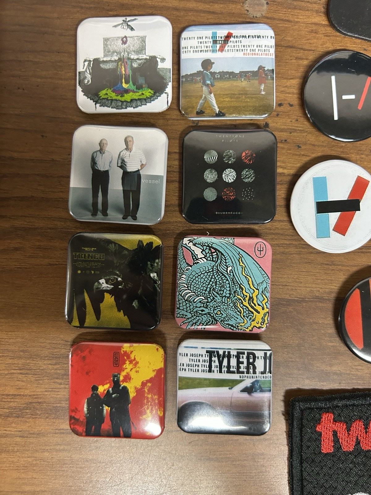 Twenty One Pilots - Button Badge and Patch Set Tyler Joseph Josh Dun