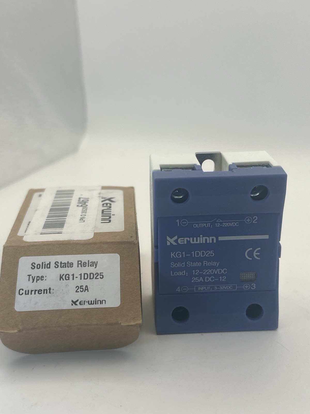 Kerwinn KG1-1DD25 Solid State Relay 25A 12–220VDC Input 3–32VDC New