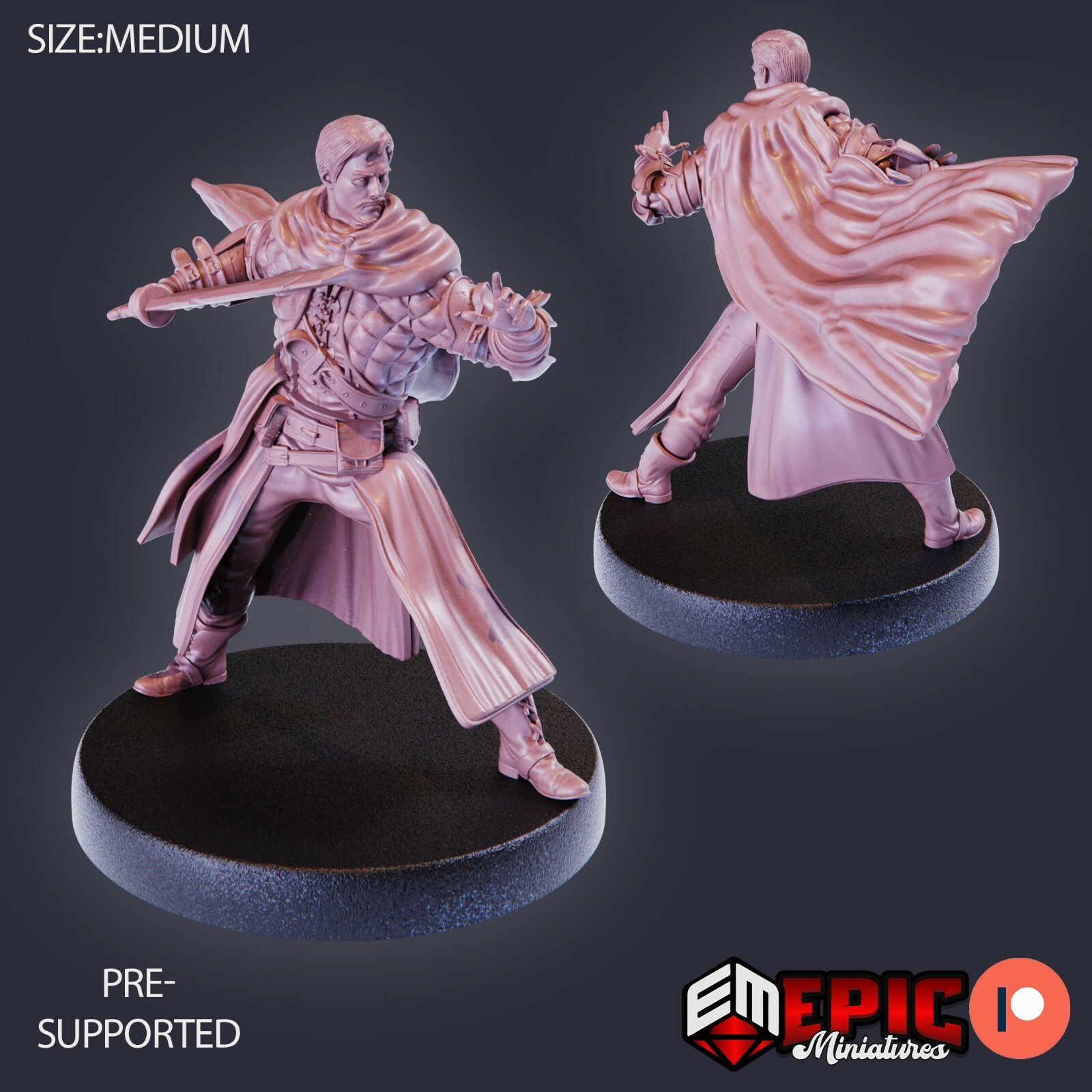 Human Thief C Epic Miniatures RPG D&D Pathfinder 3D Print