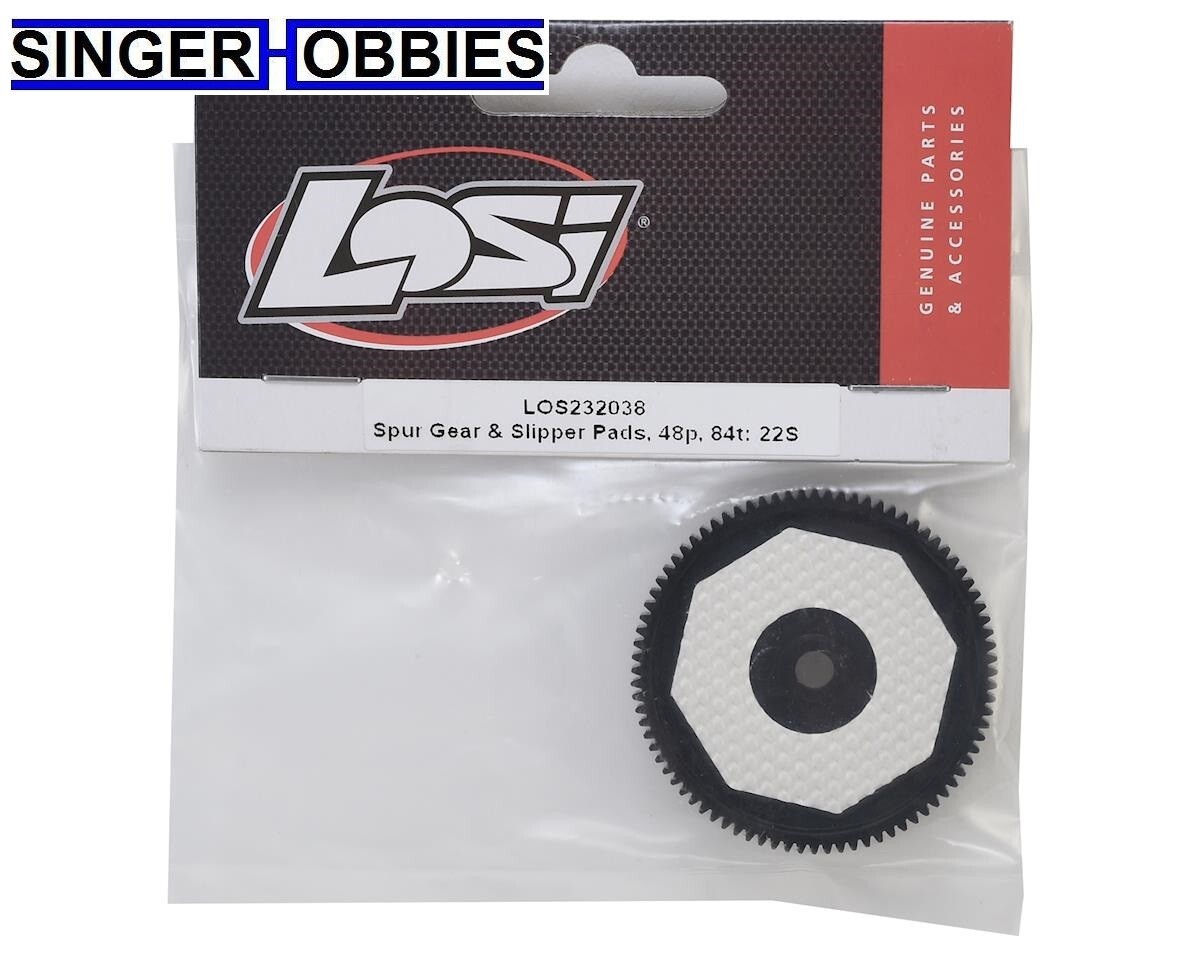 LOSI LOS232038 22S SCT Spur Gear & Slipper Pad Set (84T) NEW IN PACKAGE HH