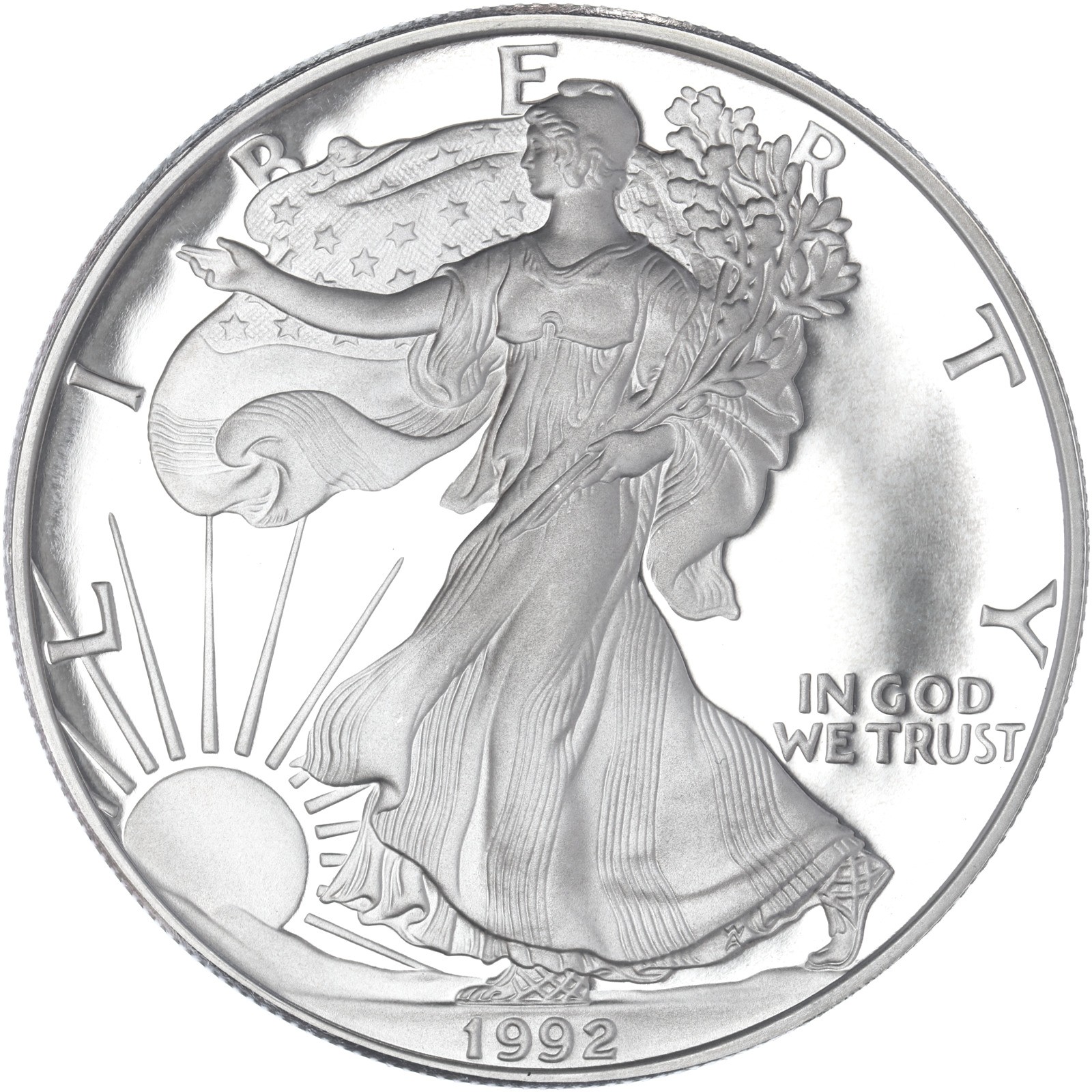 1992 S American Silver Eagle 1 oz Silver Proof See Pics L241