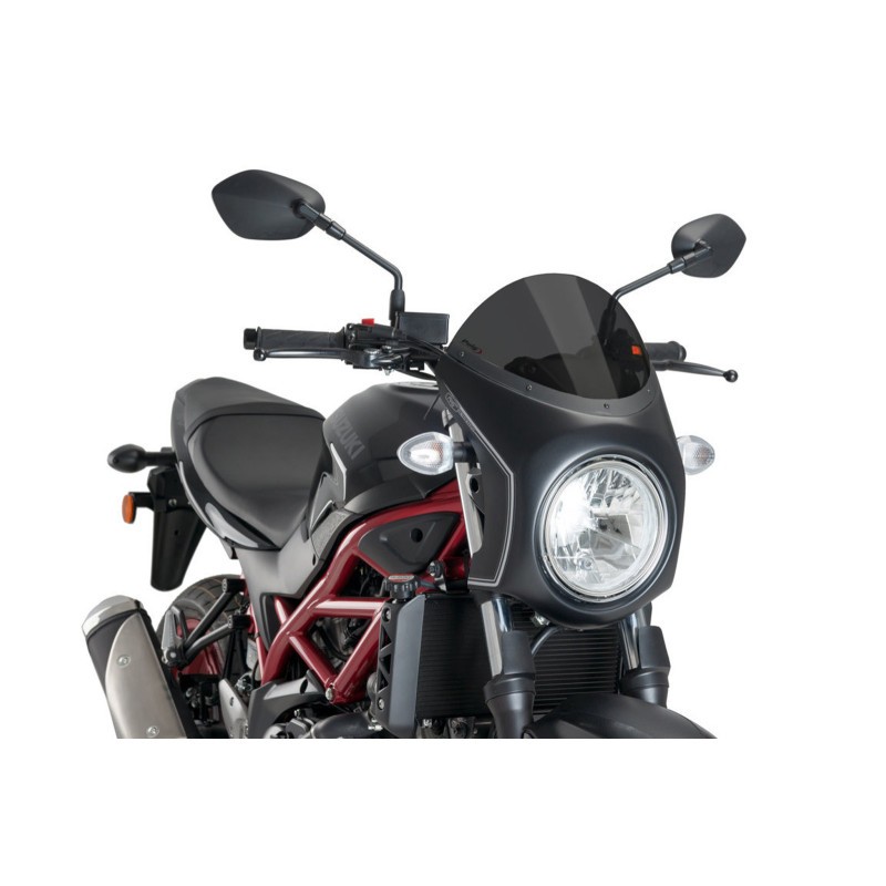 PUIG SEMIFAIRING WINDSCREEN FIT ON SUZUKI SV650 16-25 DARK SMOKE-BLACK
