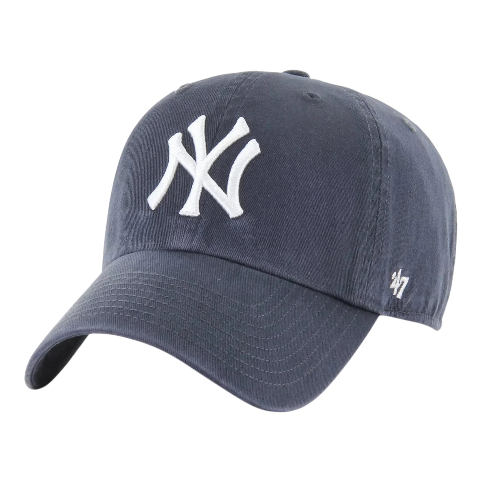 47 Brand Clean Up New York Yankees Strapback in Vintage Navy | Adjustable Cap
