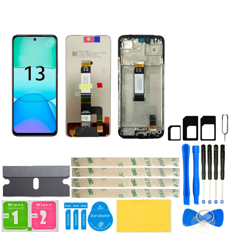 For Xiaomi Redmi 13 LCD Display Touch Screen Digitizer Replacement + Frame