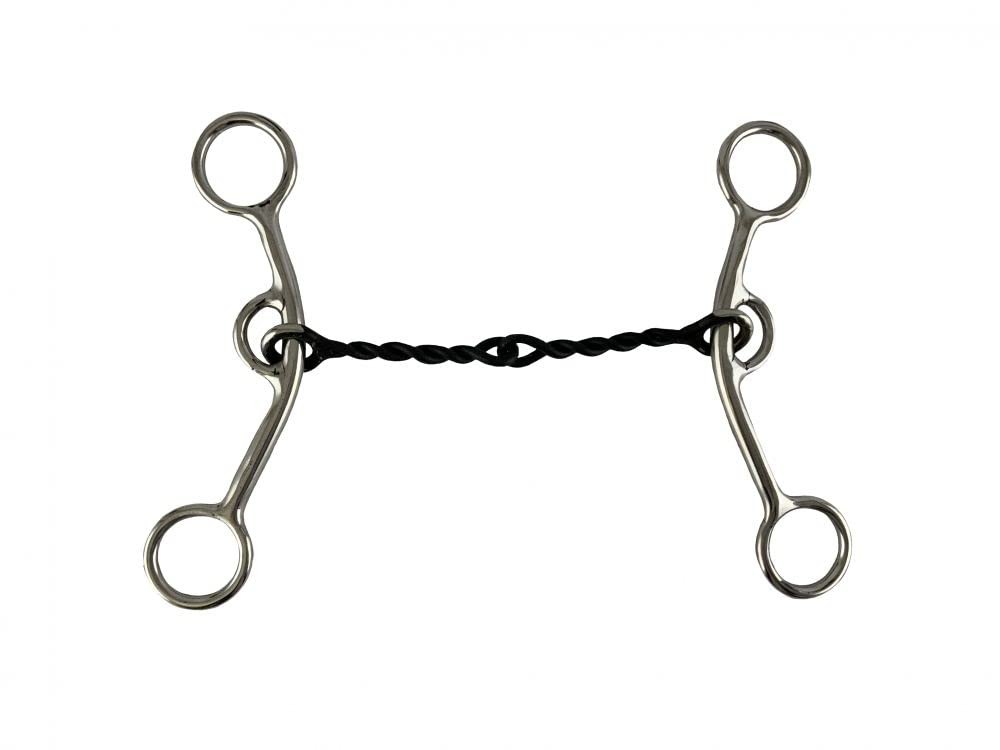 Showman Stainless Steel Junior Cow Horse Bit w/ 5" Twisted Sweet Iron Mouth