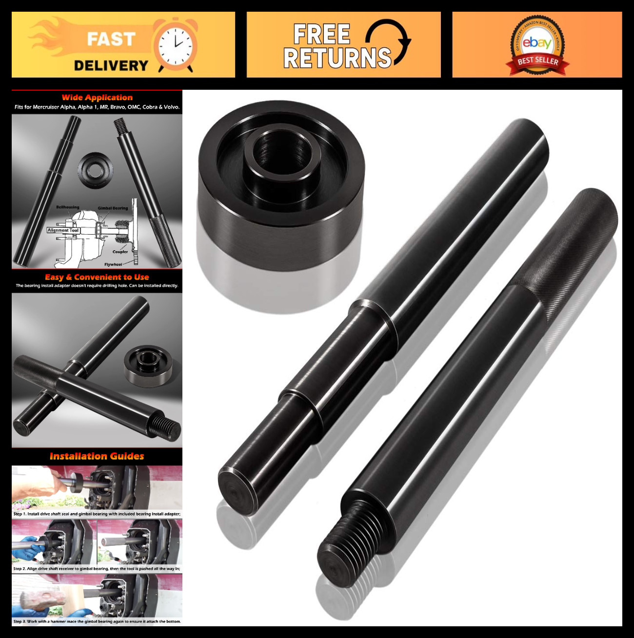 Heavy Duty Gimbal Bearing Alignment & Install Kit - Engine Alignment Tools Set