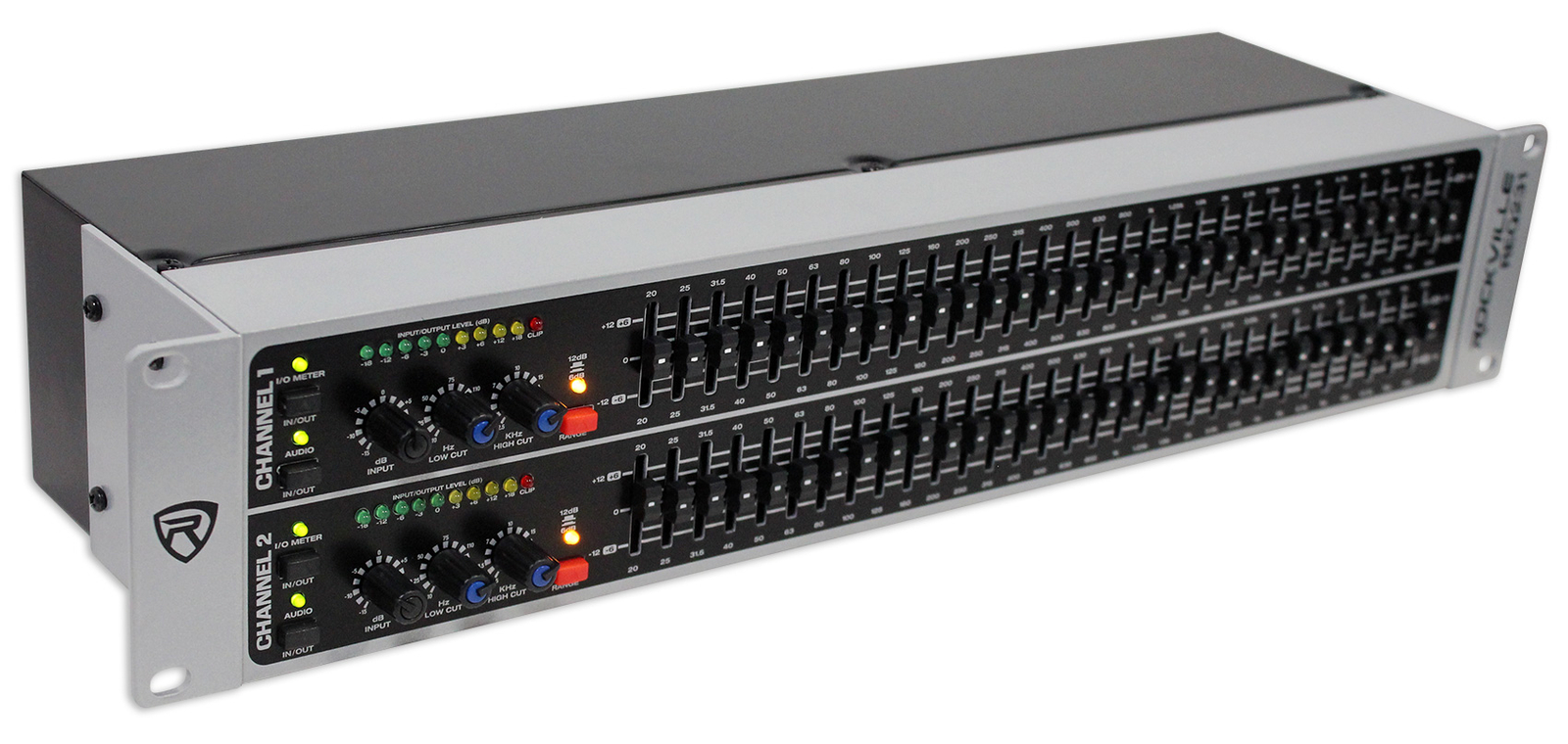 Rockville REQ231 Dual 31 Band 1/3 Octave Graphic Equalizer With Sub-Output!