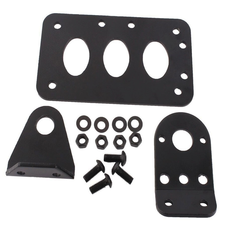 Motorcycle Side Mount License Plate Bracket Holder For Harley Chopper Dyna Black