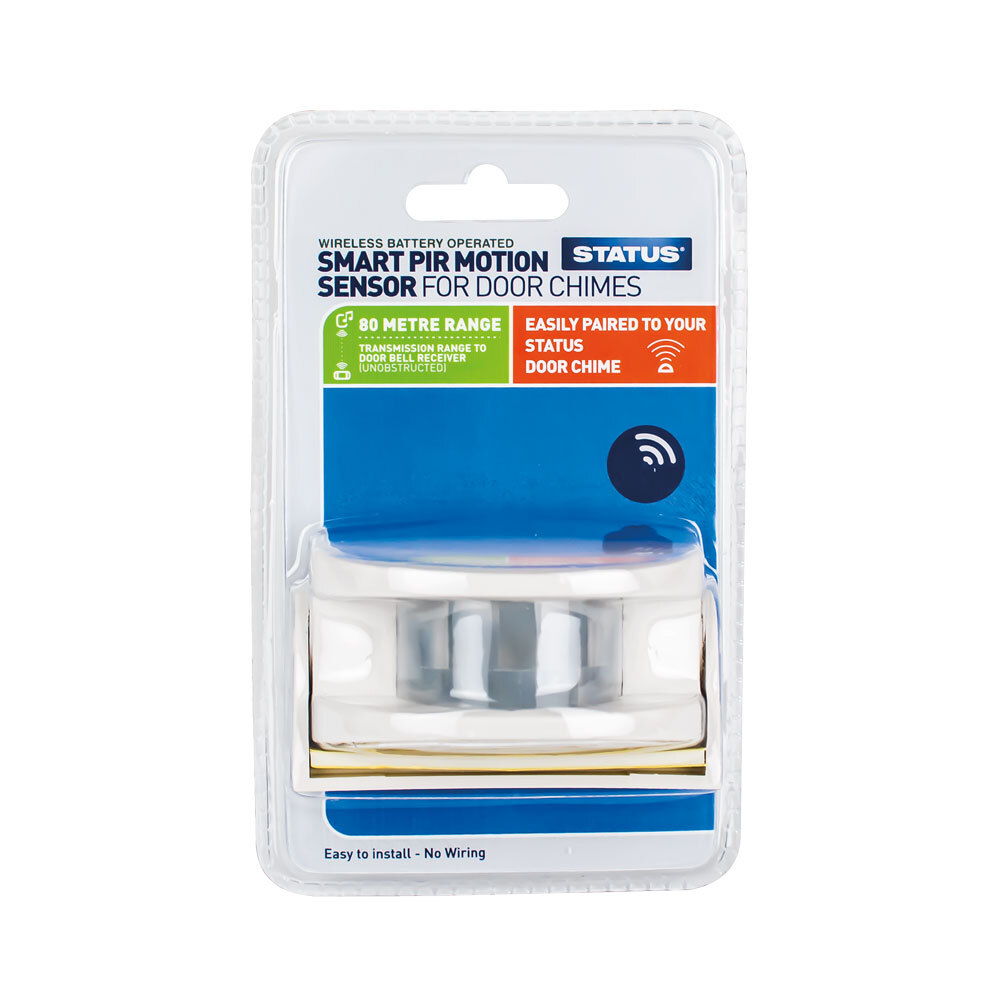PIR Status Motion Sensor With White Doorbell Without Cables