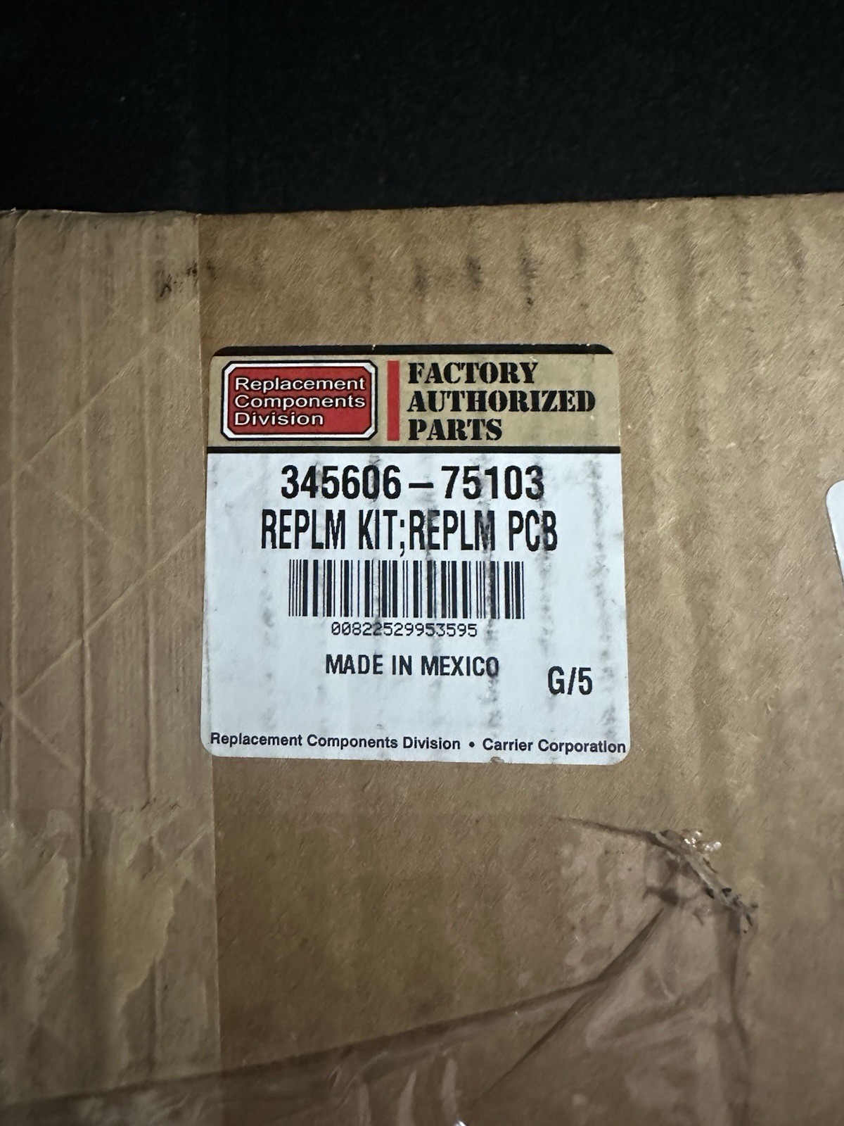 Carrier 345606-75103- Genuine OEM Replacement Part