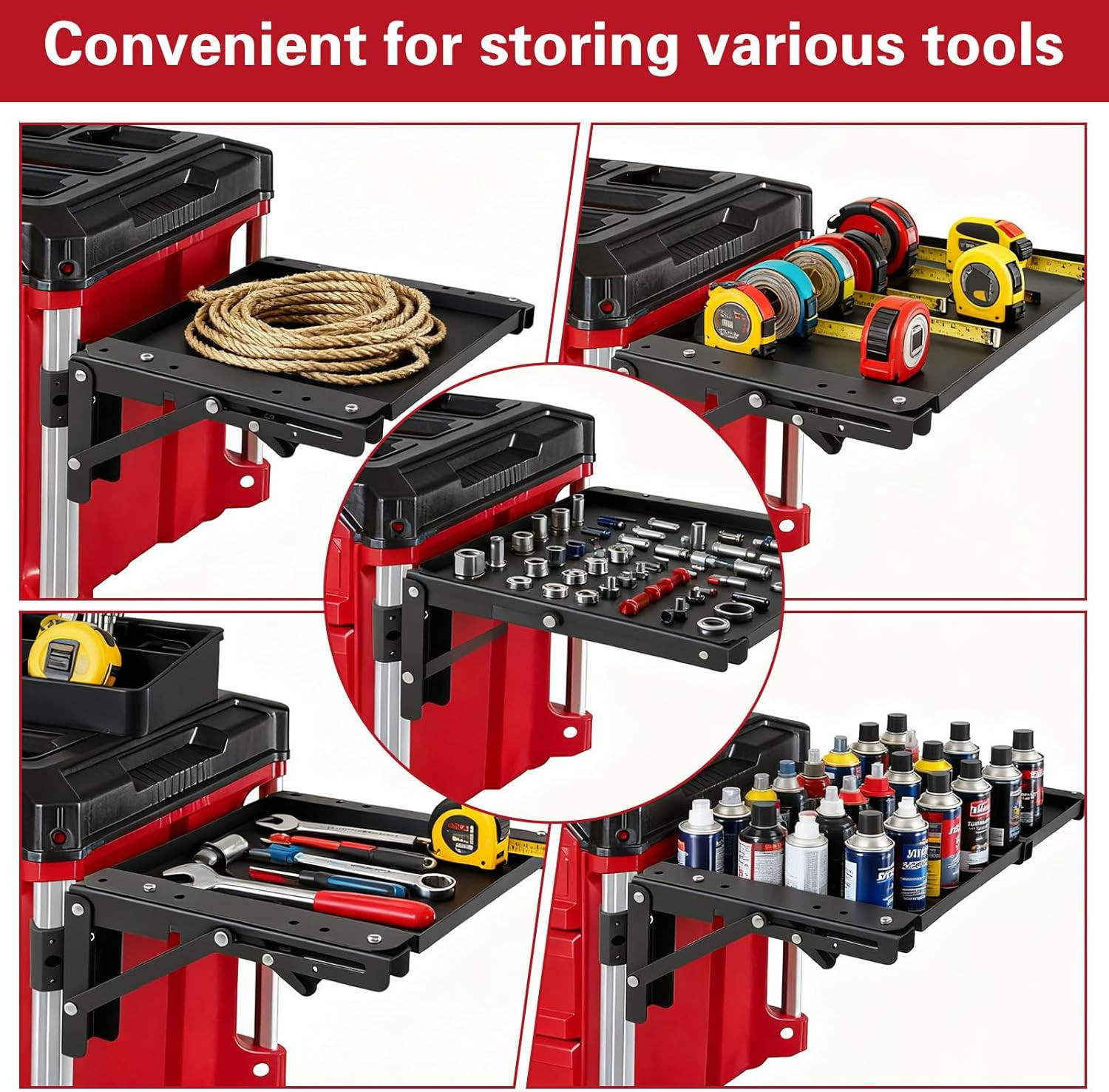 Foldable Magnetic Table Workbench Packout Tool Tray - Heavy Duty Work Station fo