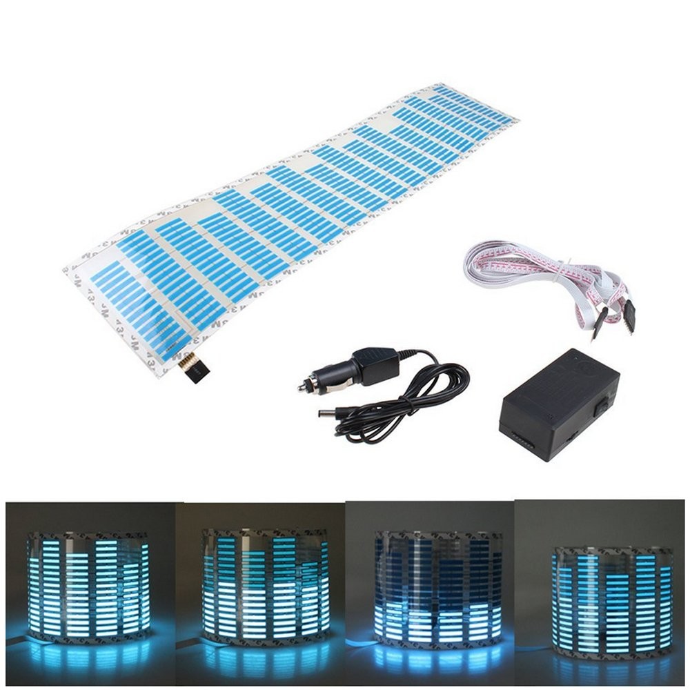 45 x 11cm Sound Music Activate Sensor Car Auto Sticker LED Light Equalizer Gl...