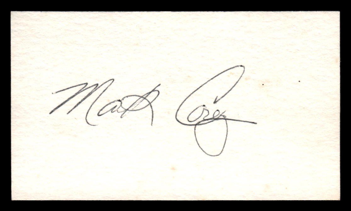 Mark Corey Orioles Baseball Signed 2 x 3.5" Business Card Auto *BC20
