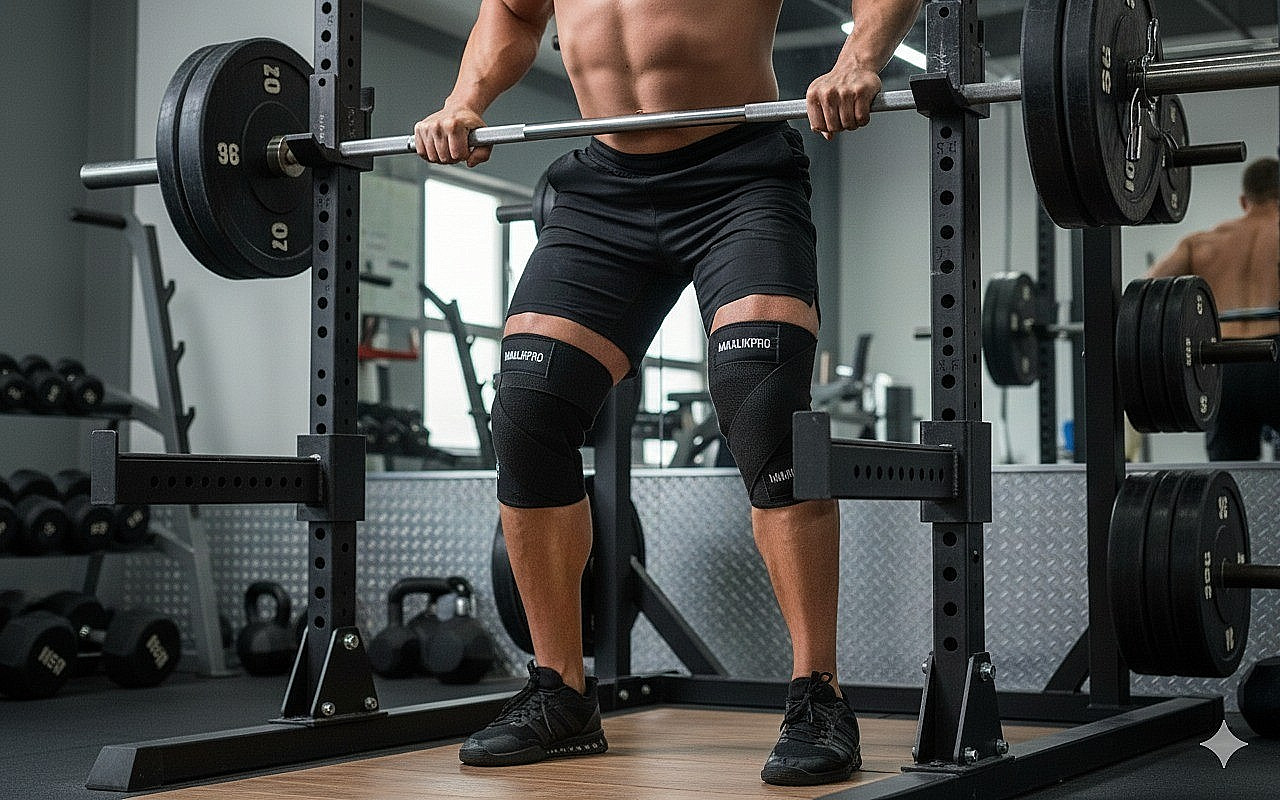 Knee Wraps Weightlifting Powerlifting 1 Pair 72" Heavy Duty Elastic Compression