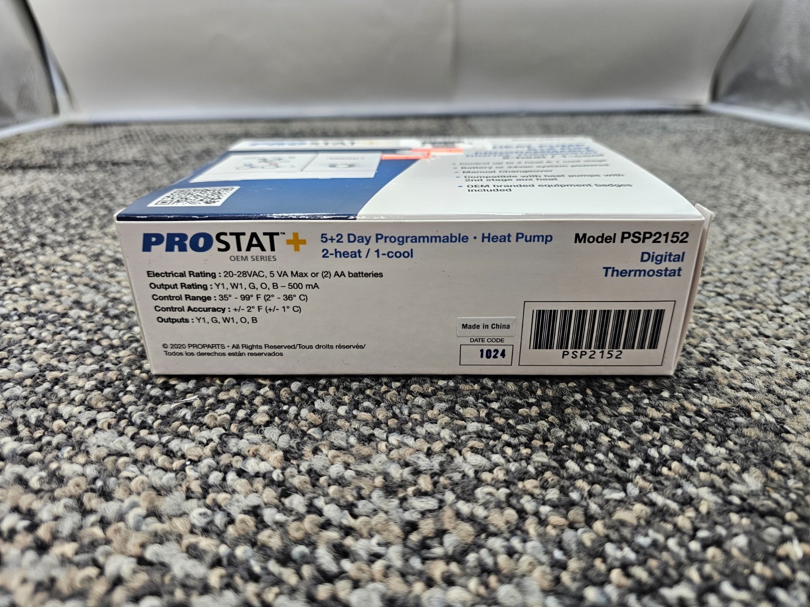 Prostat Plus PSP2152: Digital Thermostat 5+2 Day Programmable Heat Pump
