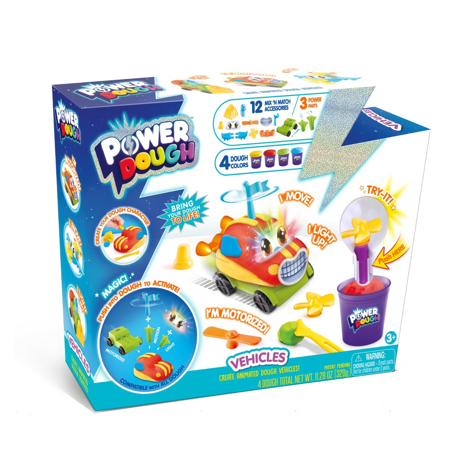 Power Dough - Bring Your Dough to Life! - Vehicles Interactive Dough TOY GIFT