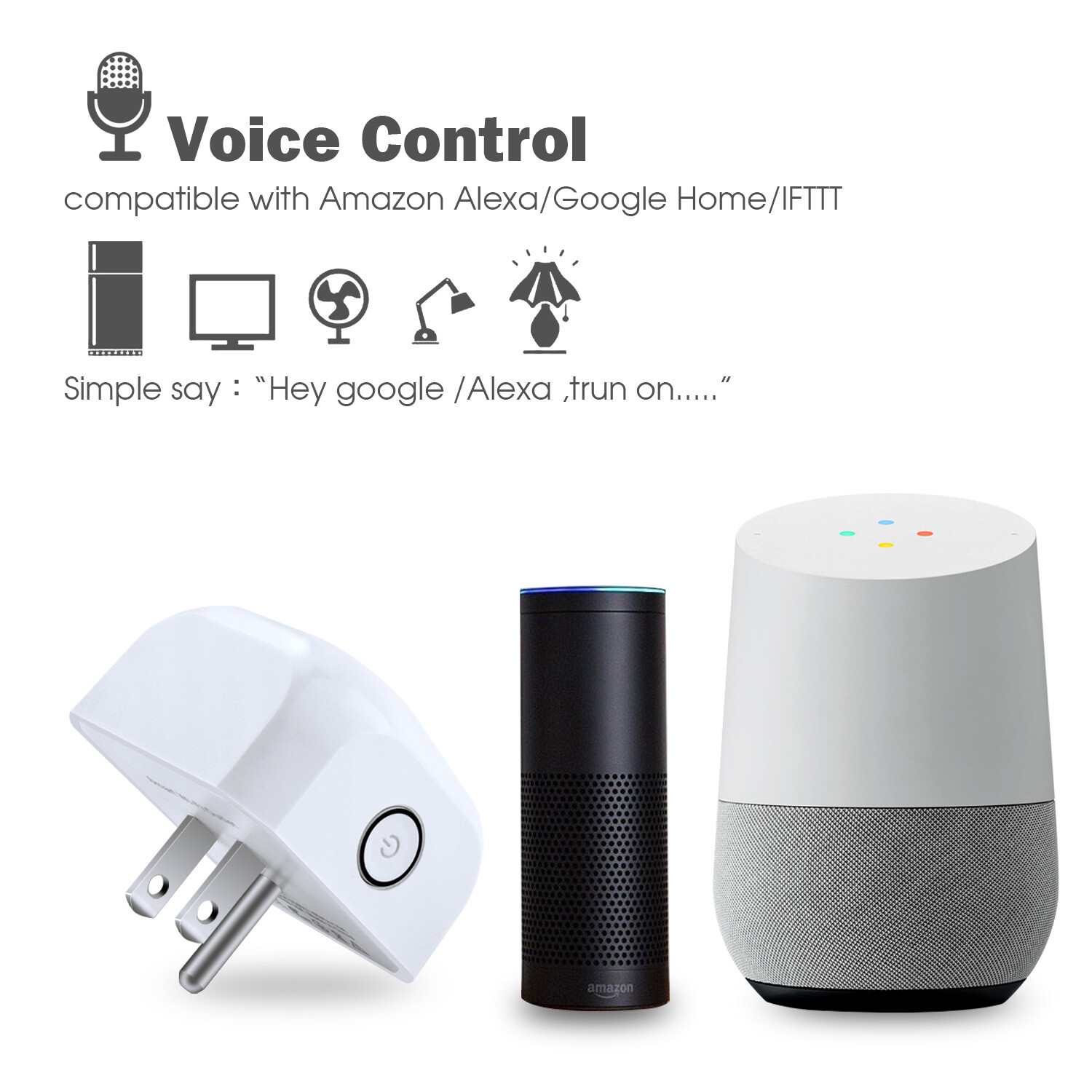 4*Wifi Smart Plug Remote Control US Socket Outlet Support Alexa Echo/Google Home