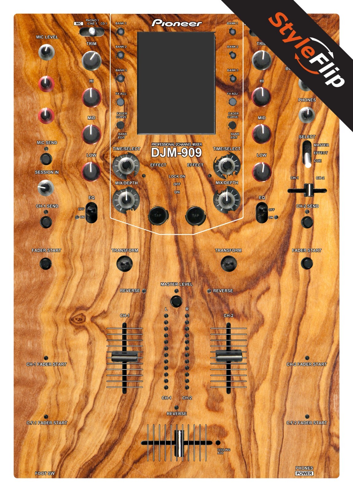 Pioneer DJM 909 Skin | Wood 6 | Protective Decal | StyleFlip Skins