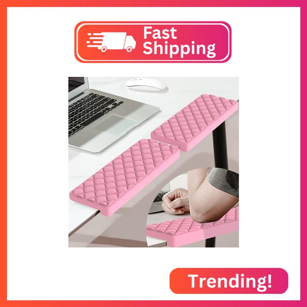 MEKASS L-Shaped Desk Elbow Pad for Desk, Memory Foam Elbow Support Padding with