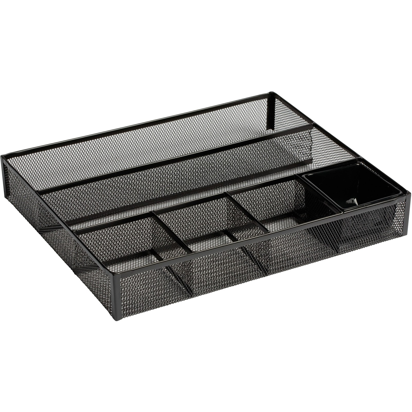Rolodex ROL22131 Mesh Deep Drawer Organizer Black 6 Compartment