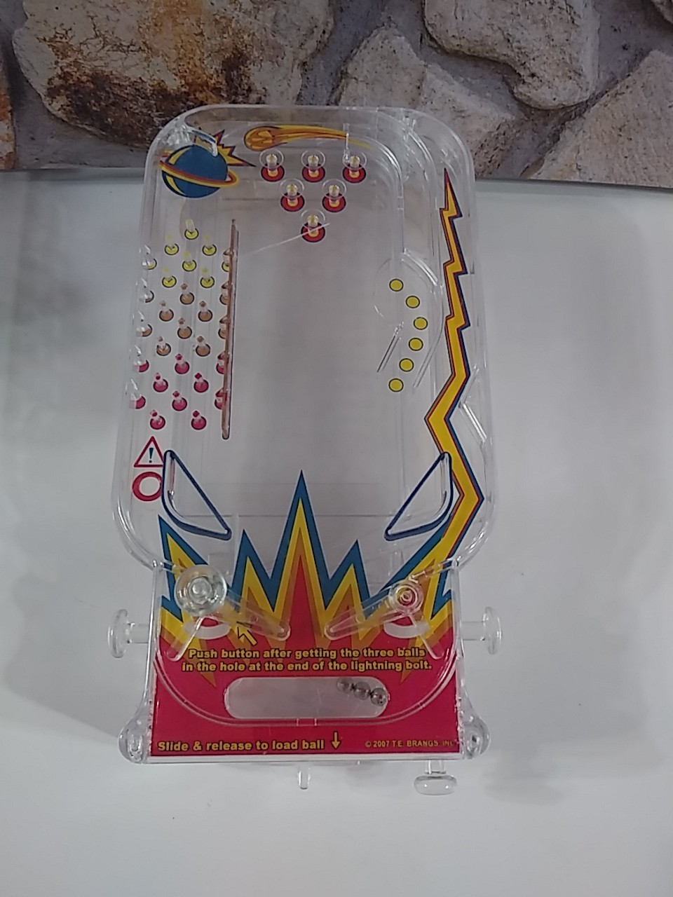 Miniature Pinball Machine TE Brangs 2007 Tabletop Toy