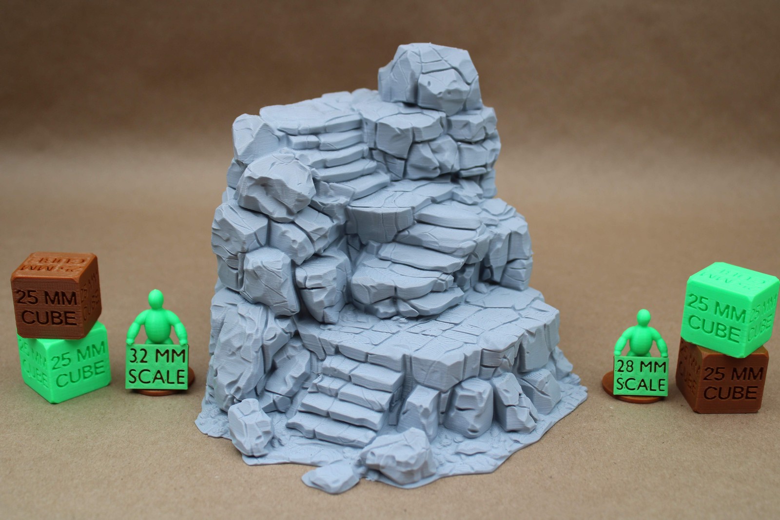 Tabletop Terrain Stone Rock Wall Steps Stairs Lookout 28mm skirmish rpg wargame