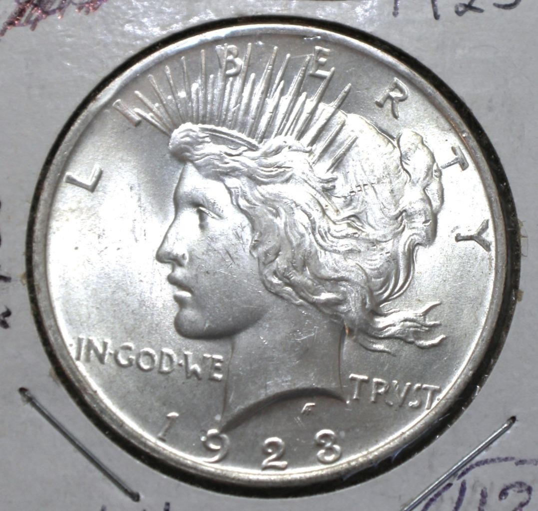 1923-P  PEACE SILVER DOLLAR - EXCELLENT HIGH GRADE COIN (REF# PD-117)