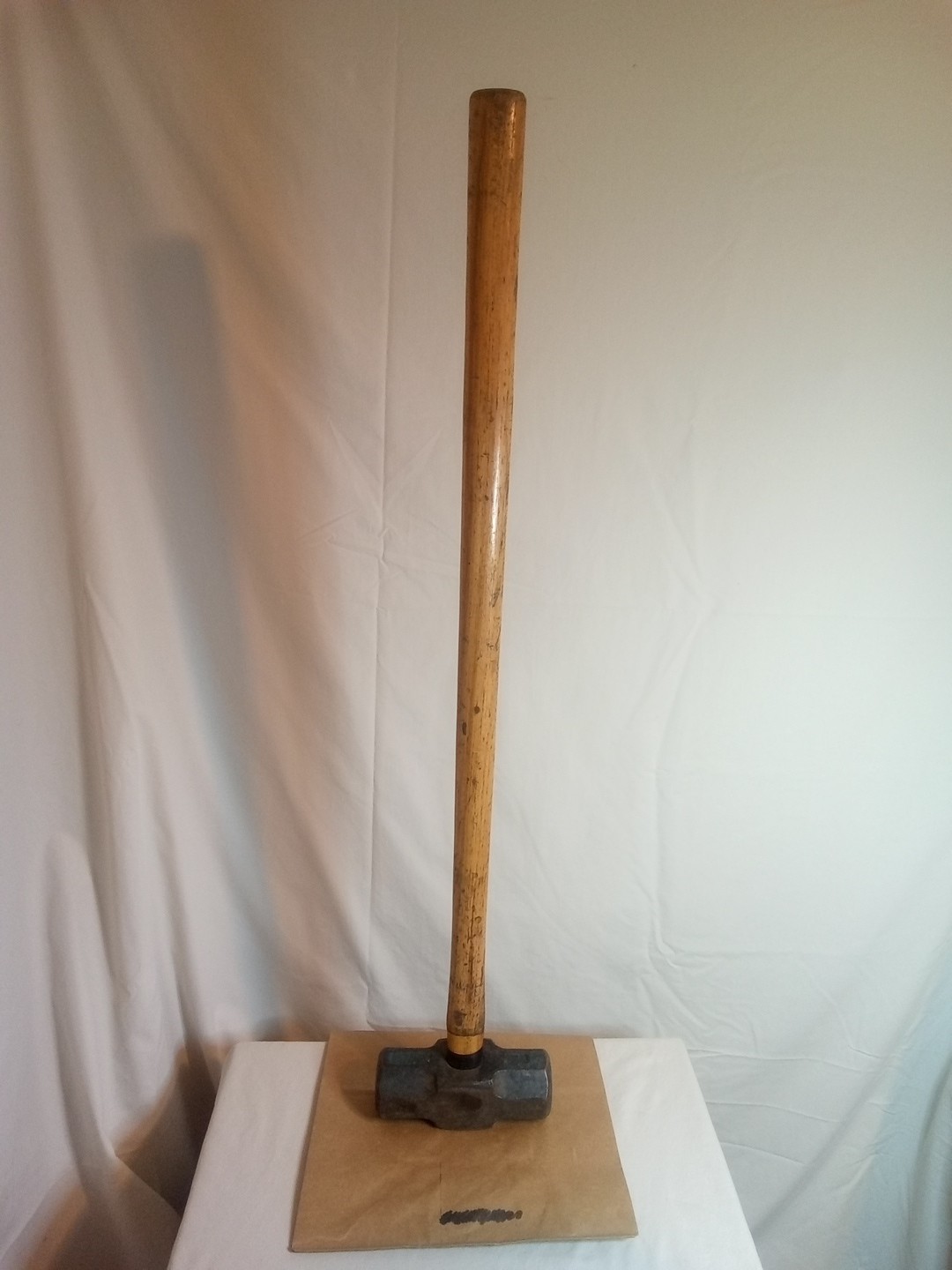 Vintage 10Lb Sledge Hammer, Hickory Handle, Steel Head 36 inches EUC