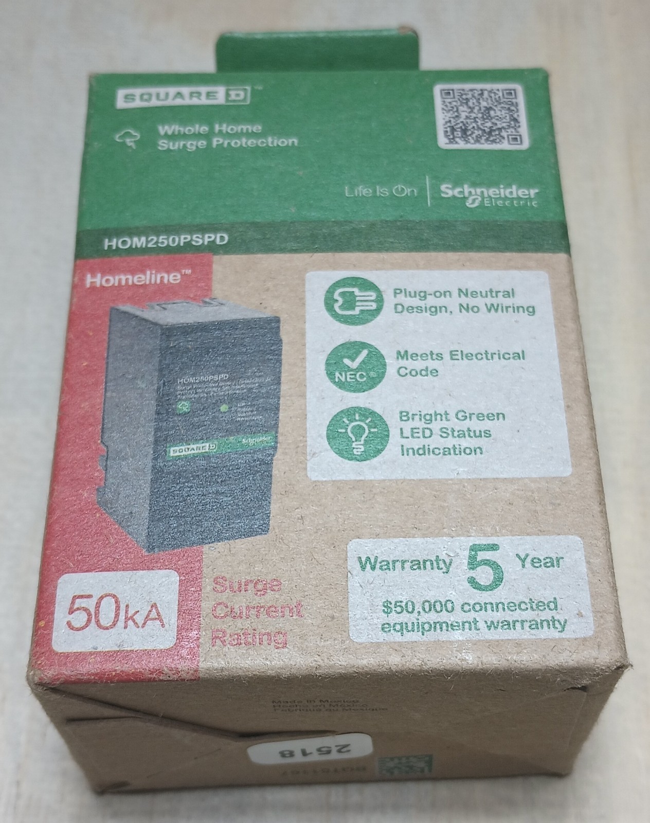 Square D HOM250PSPD Surge Protector Device
