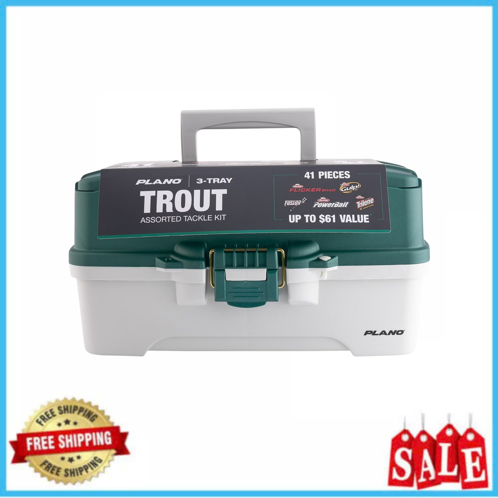 PLANO 3 TRAY SALT Cantilever Tackle Box Blue Edition Saltwater Fishing Gear New