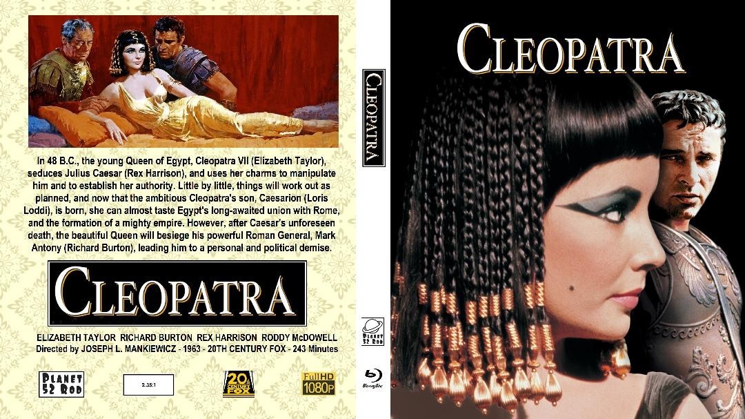 Cleopatra (1963) 1080P BLURAY CLASSIC ROADSHOW 5.1 SOUND 2 DISC SET