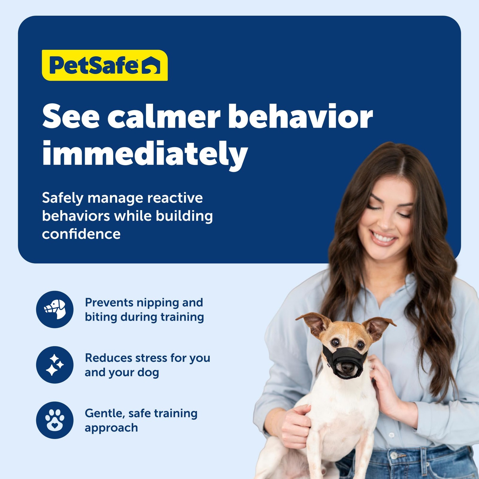 PetSafe Dog Muzzle, Black, Small Small, Black