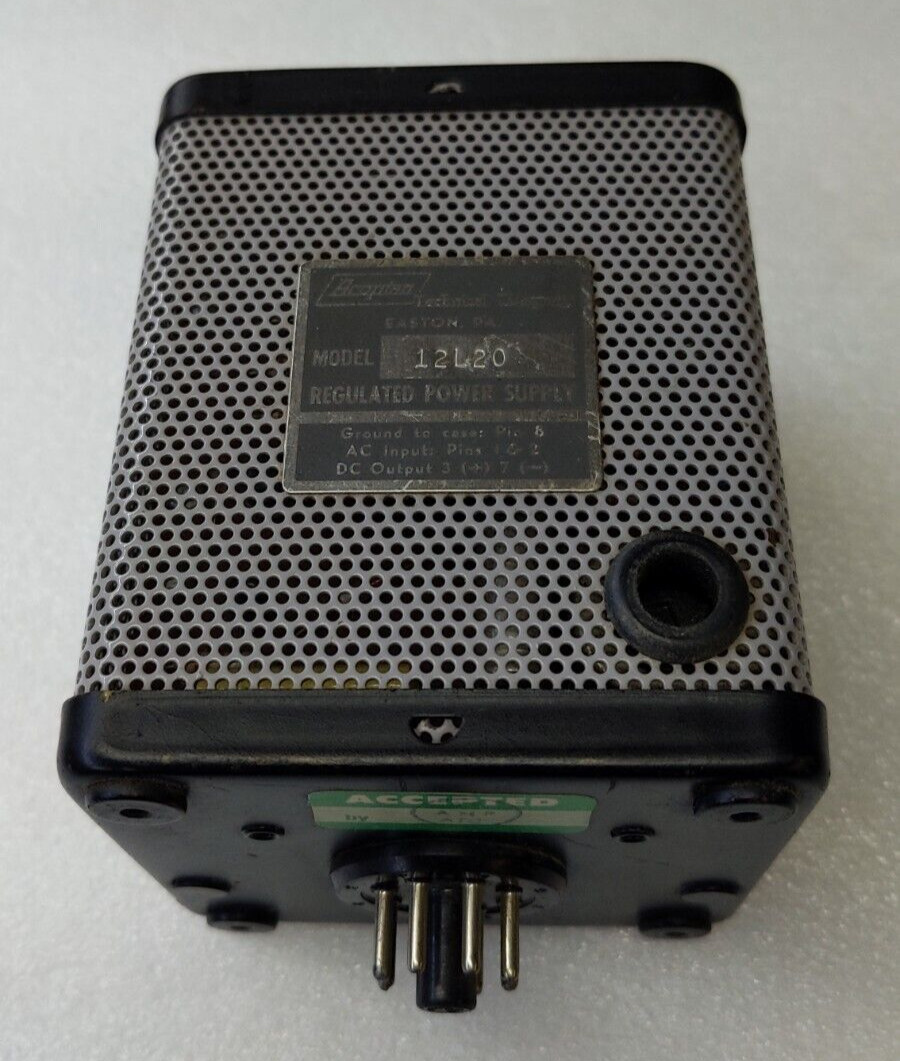 REGULATED POWER SUPPLY ACOPIAN 10J20    PIN BASE OCTAL