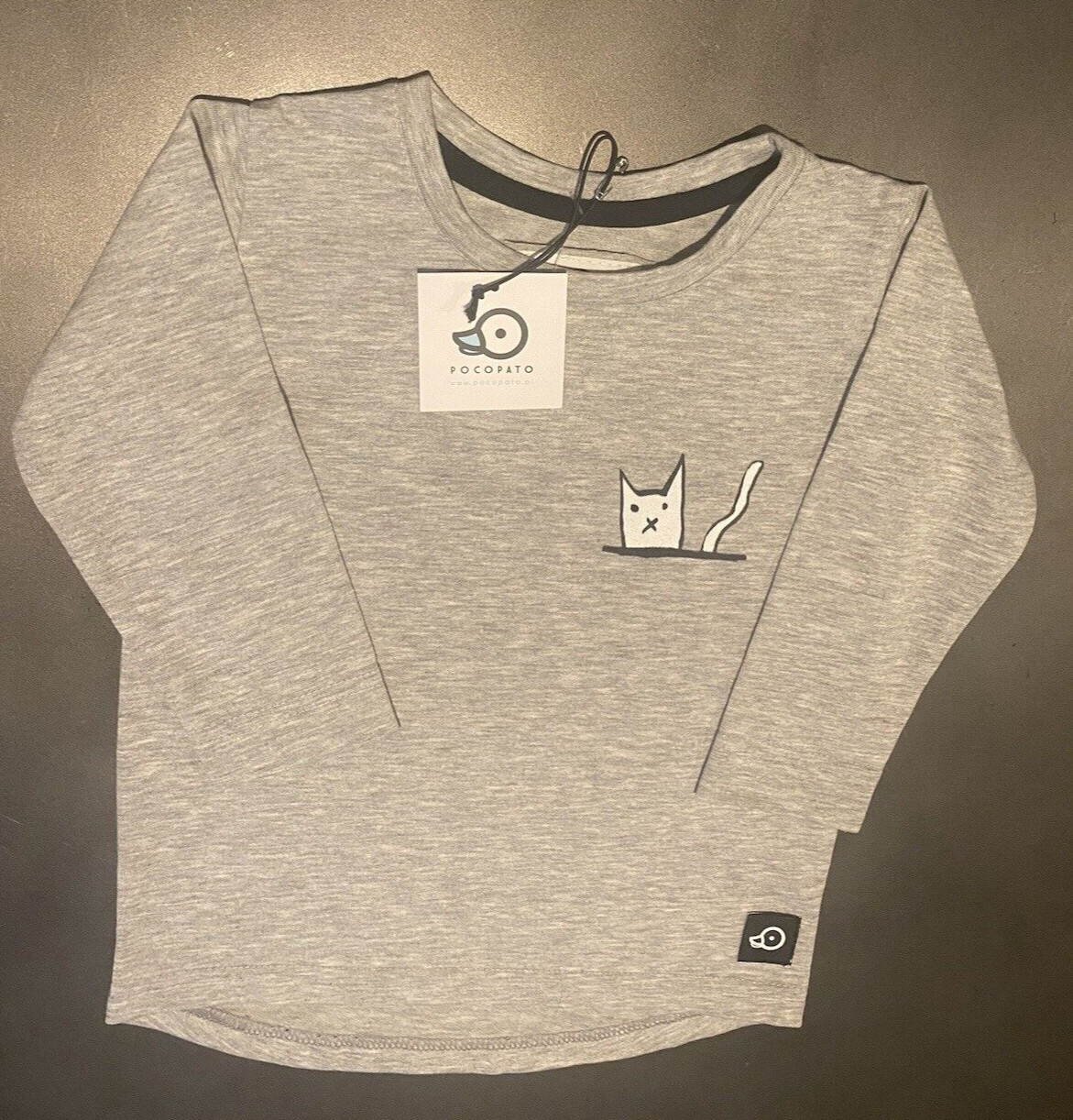 Popopato European Designer Toddler T-Shirt 6/12 M Kids Cat Kitten NEW NWT