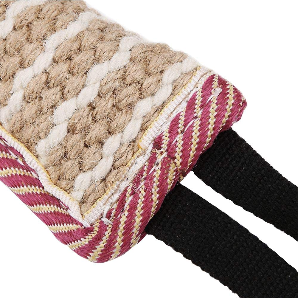 Dog Tug Toy Dog Training Bite Pillow Jute Bite Toy - Best for Tug of War, Puppy