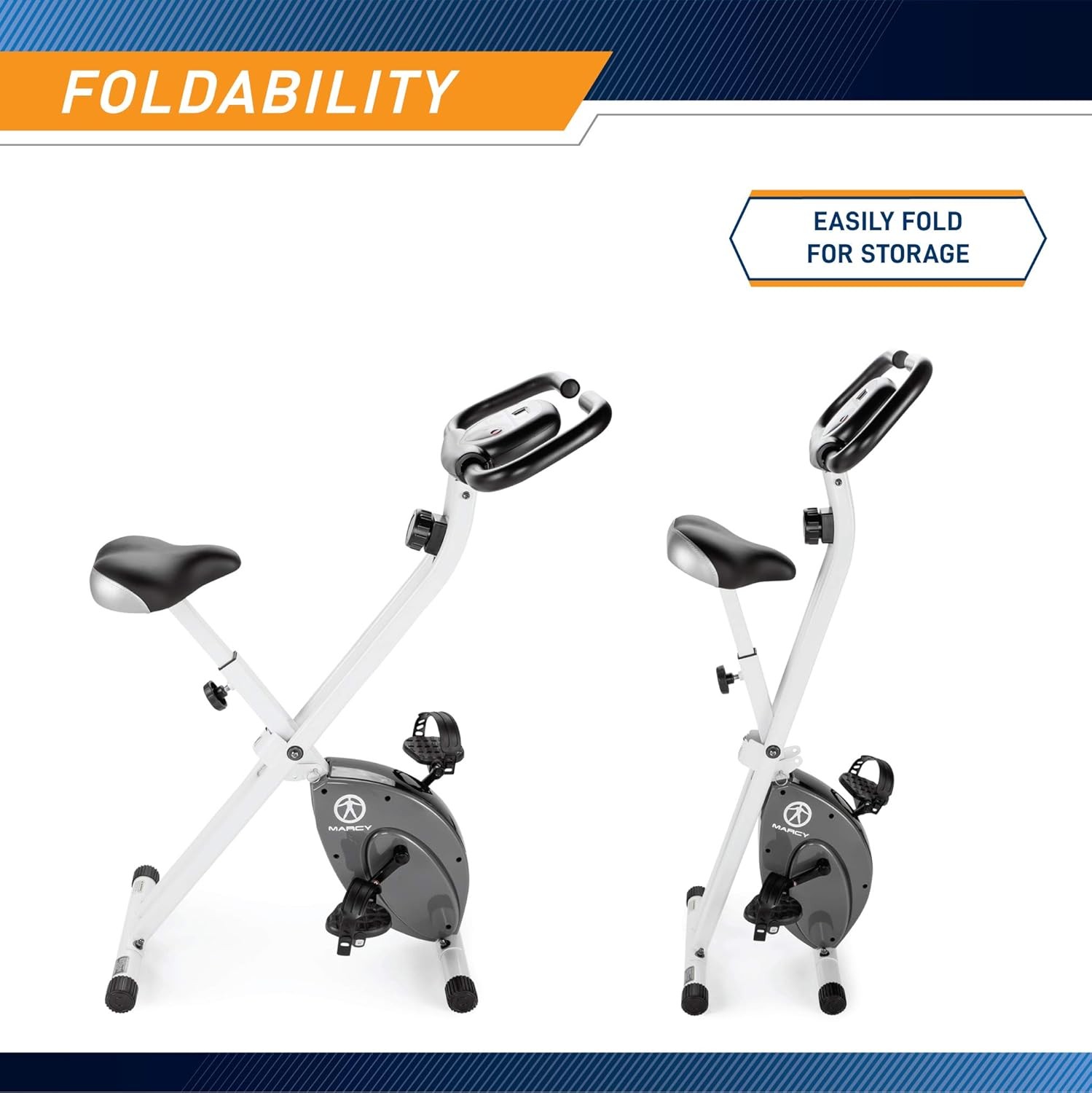 Marcy Foldable Upright Exercise Bike Cardio