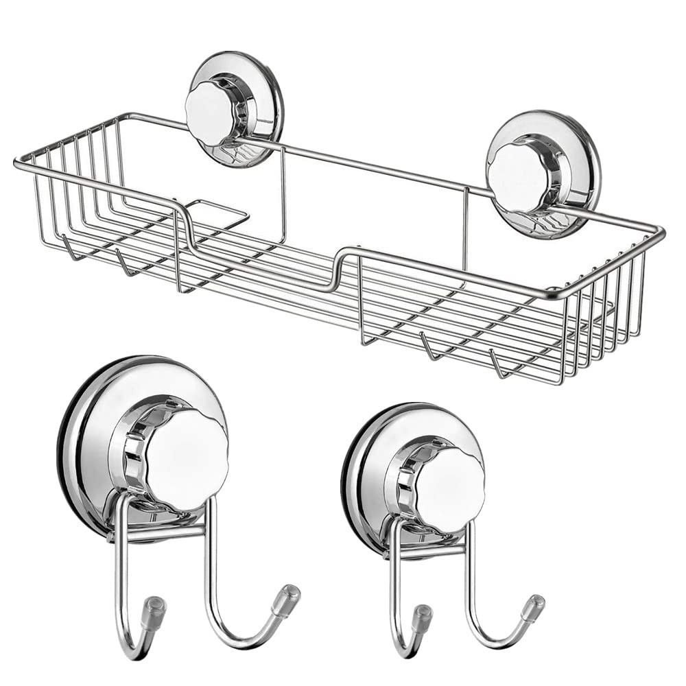 Suction Cups Replacement For Shower Caddy Double Hook Soap Holder Set Of 2
