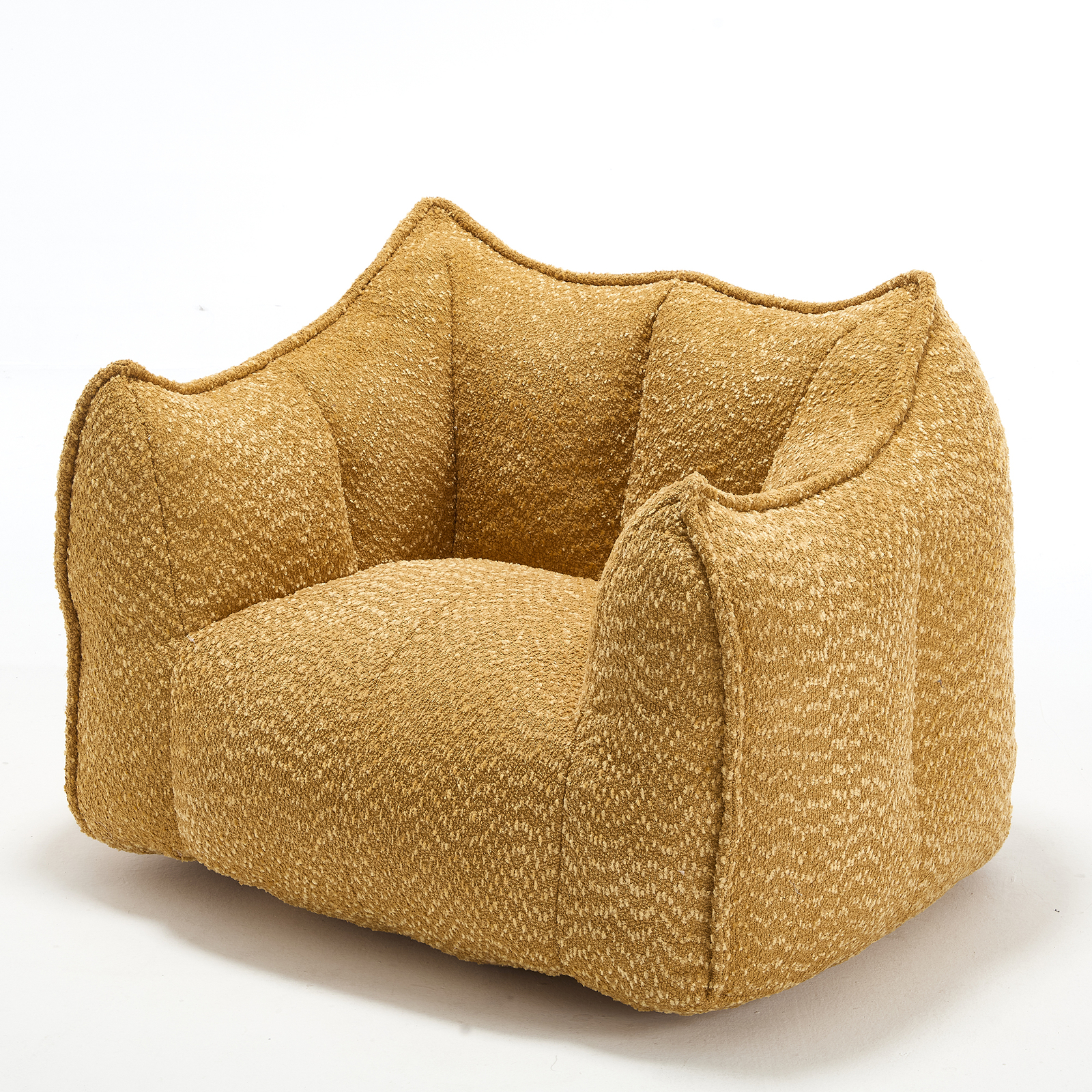 Bean Bag Chairs resilient foam for bedrooms comfortable square lazy sofa Yellow