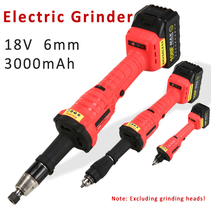 1200W 18V Electric Straight Grinder Handheld Variable Speed Grinding Machine 6mm
