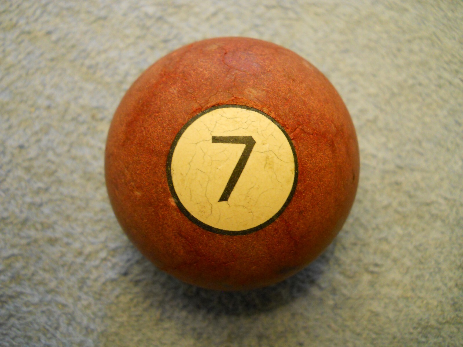 Vintage Clay Billiard Ball- #7