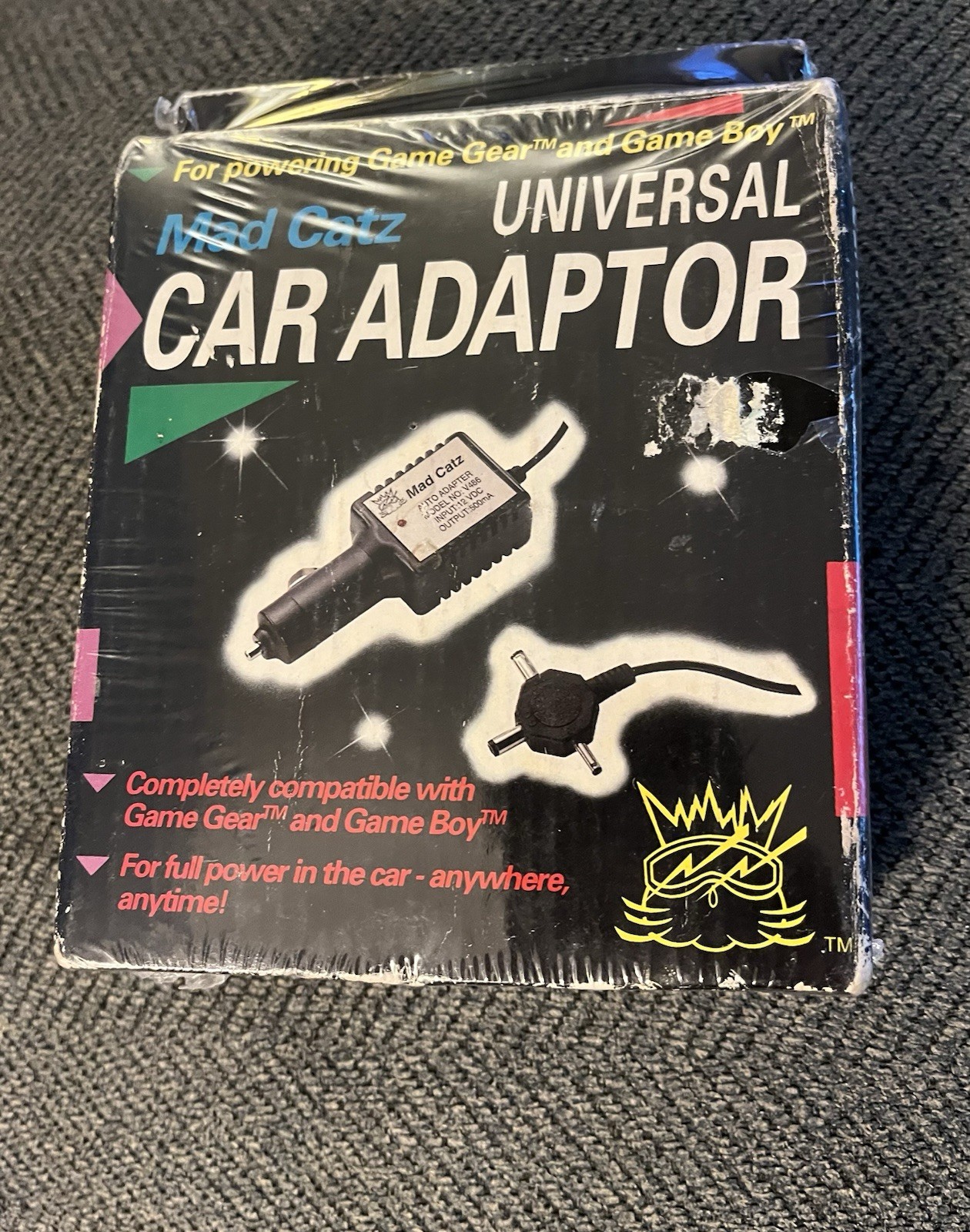 Nintendo Gameboy Sega Game Gear Mad Cats Universal Car Adaptor 1994 New Sealed