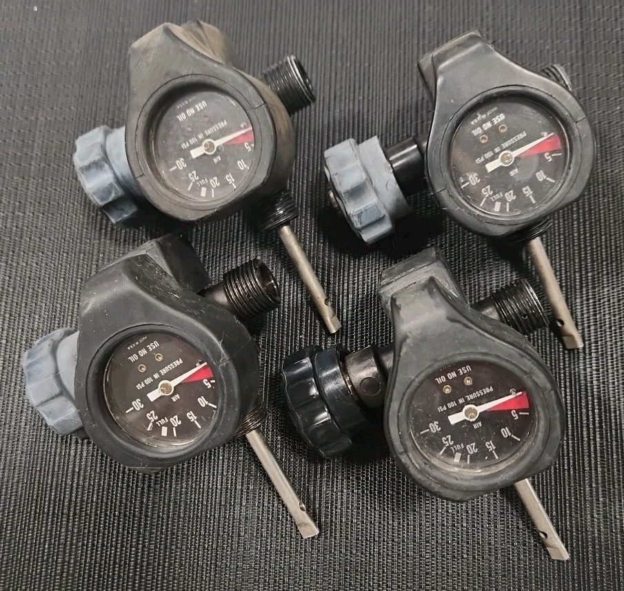 MSA 2216PSI Cylinder Valve Assembly SCBA Tank Bottle Gauge Rubber Boot