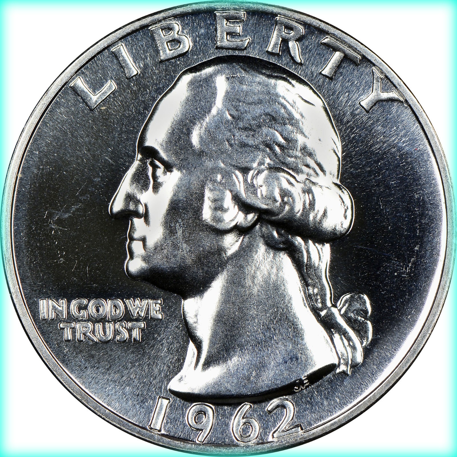 1962 WASHINGTON QUARTER PROOF: 90% Silver – Philadelphia Mint ~ *1 COIN*