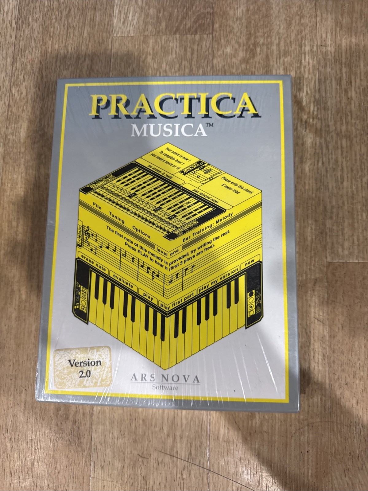Vtg PRACTICA MUSICA Software ARS NOVA Macintosh Apple 1990 Music Tutor NOS