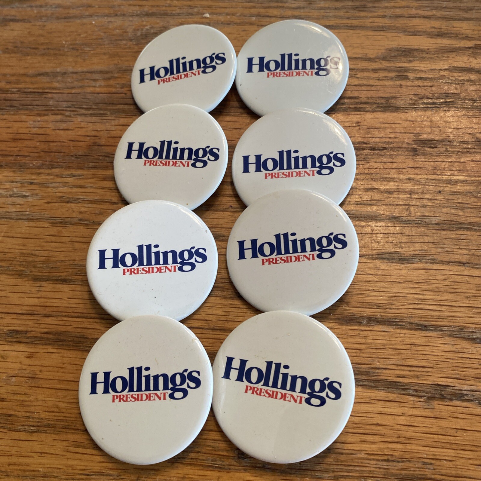 Fritz Hollings Presidential Campaign Buttons - Lot Of (8)