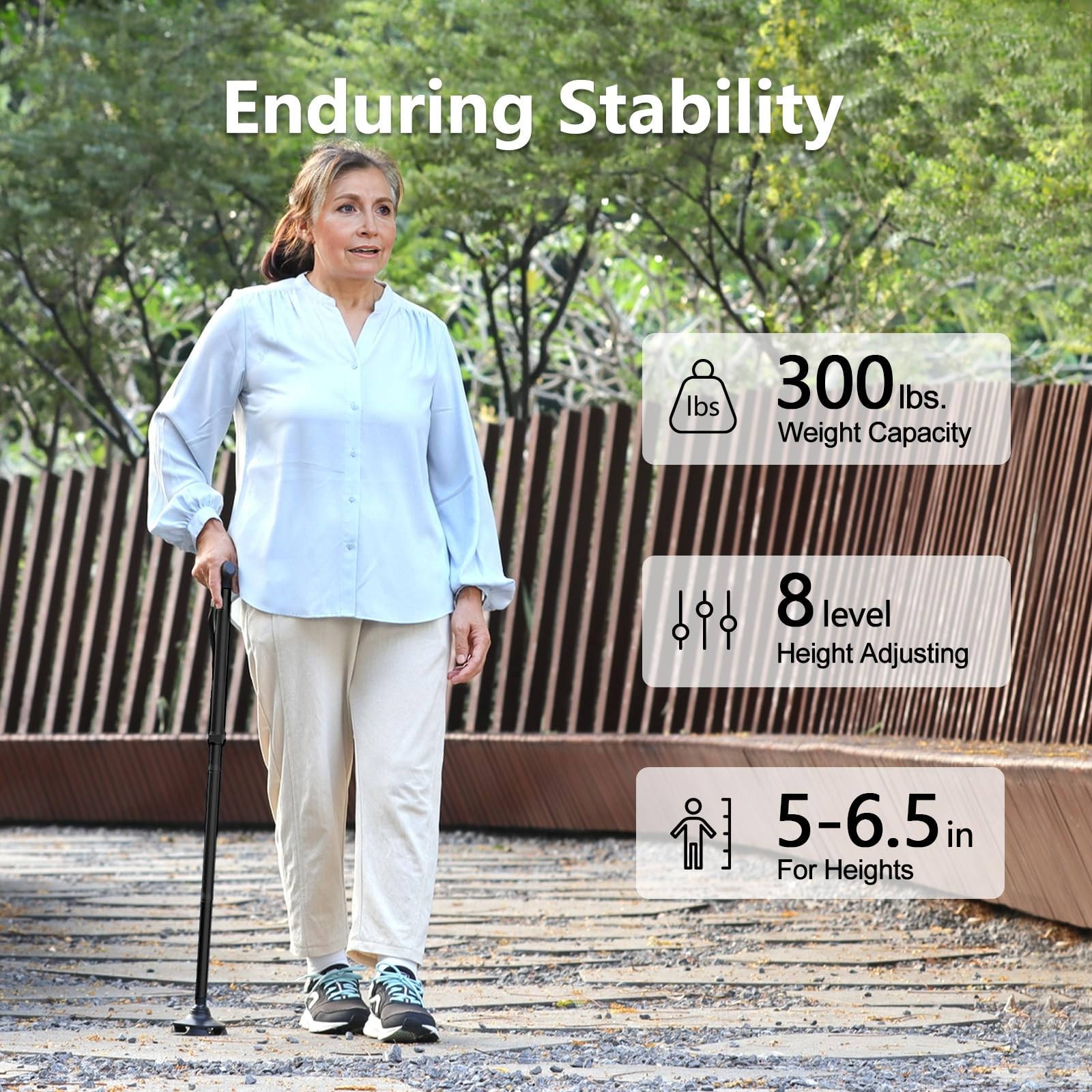Walking Cane - Folding, Adjustable, Lightweight, Walking Canes for Men & Wome...