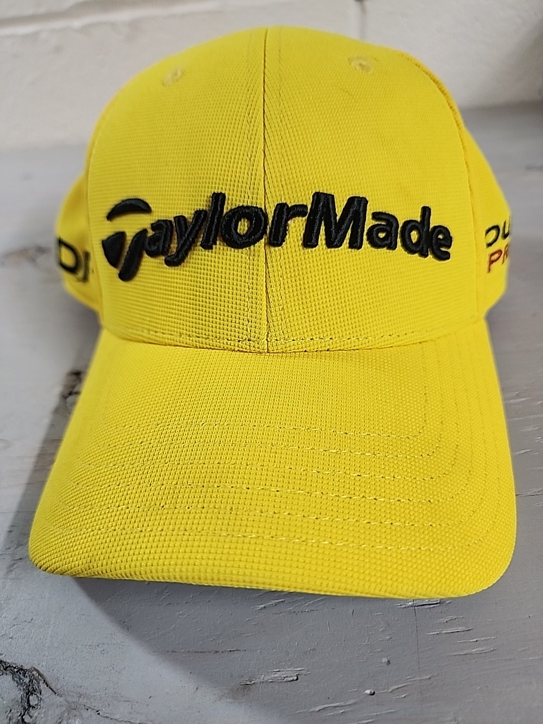 TaylorMade SLDR Tour Preferred Adjustable Strap back Golf Hat Cap Yellow